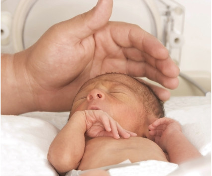 NEC baby receiving care